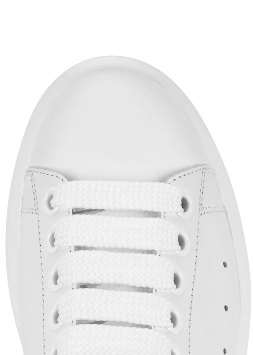 Oversized white leather sneakers