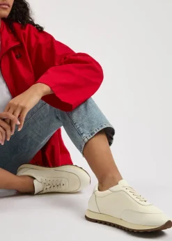 Owen panelled mesh-knit sneakers