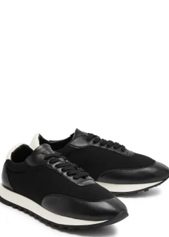 Owen panelled mesh-knit sneakers