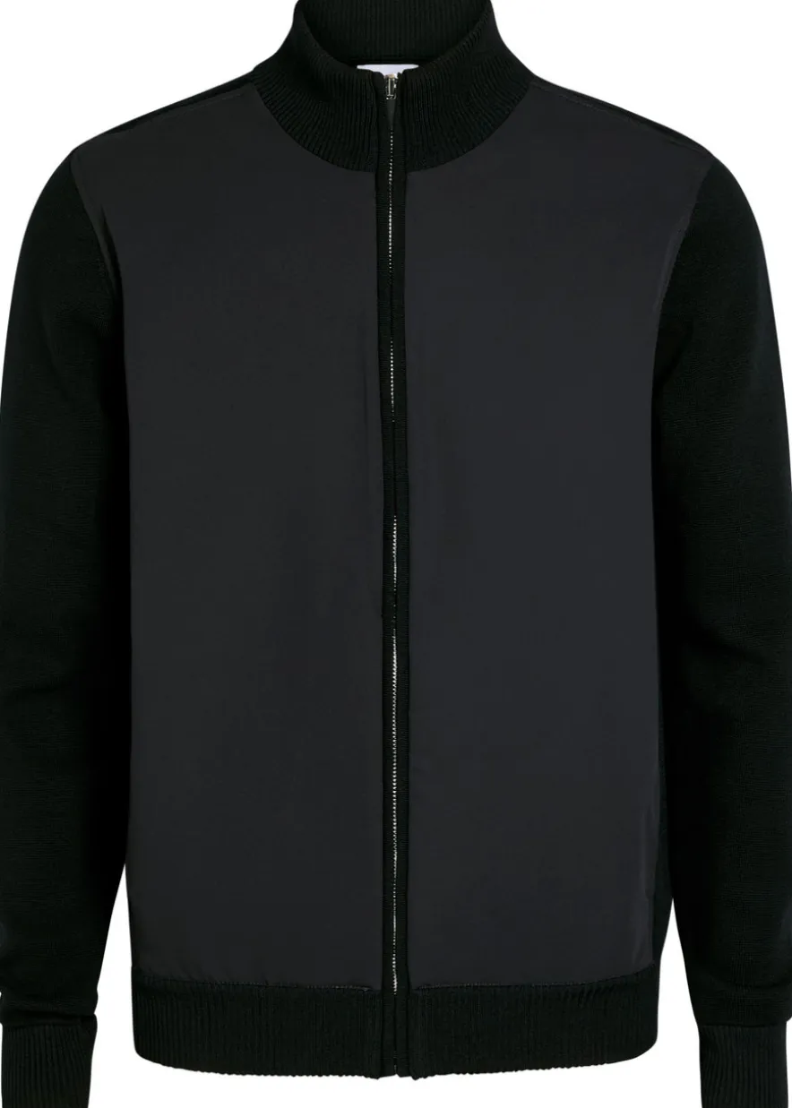 Paco Hybrid panelled knit jacket