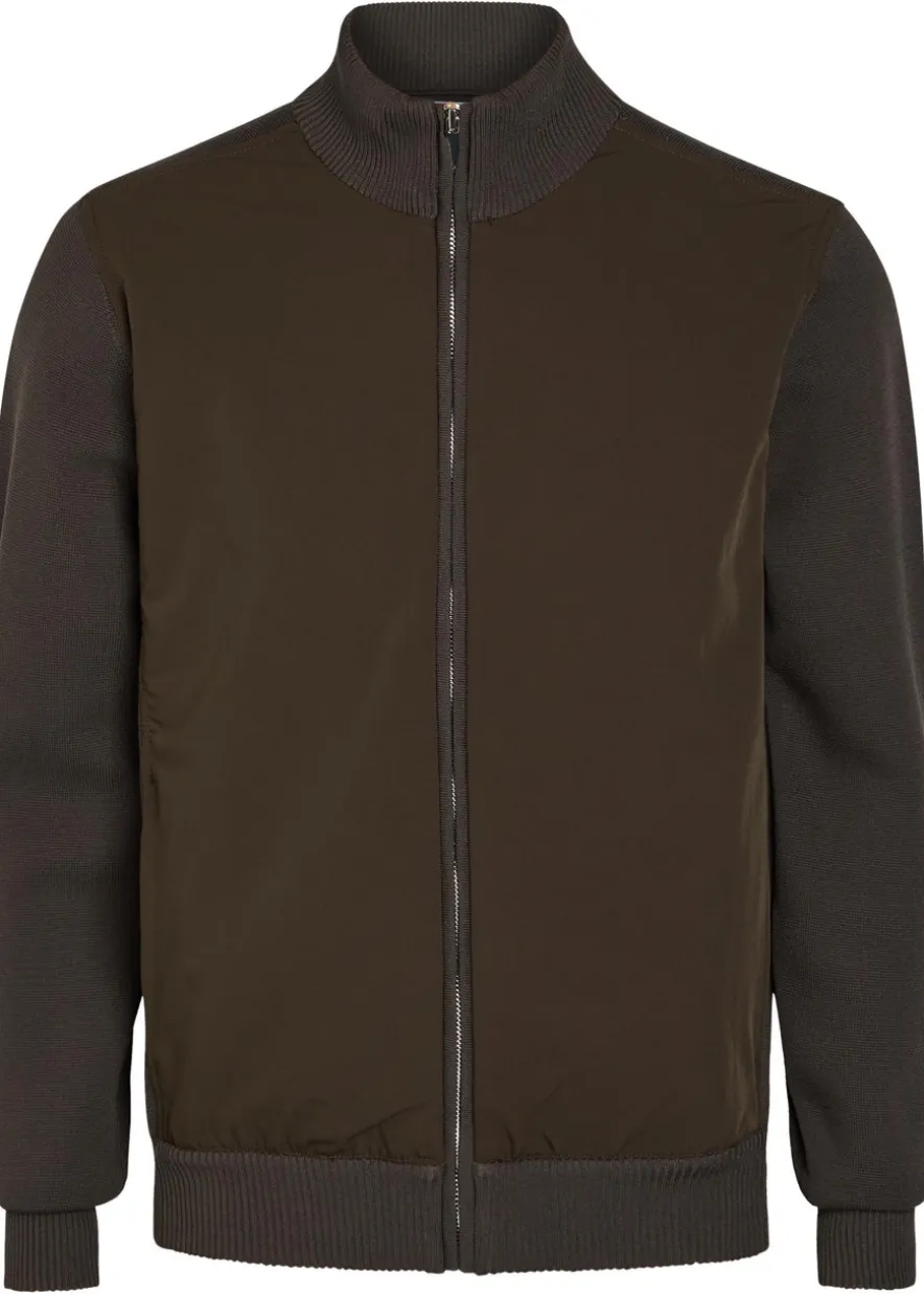 Paco Hybrid panelled knit jacket