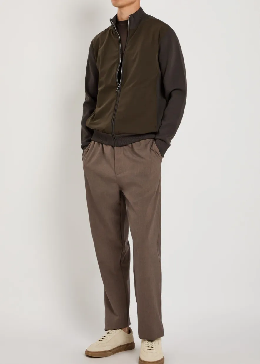 Paco Hybrid panelled knit jacket