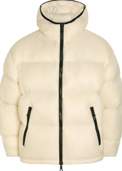 Padded hooded nylon jacket
