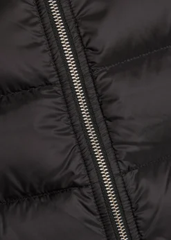 Padded hooded nylon jacket