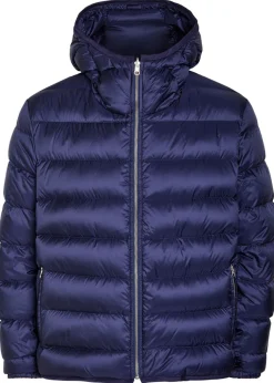 Padded hooded nylon jacket