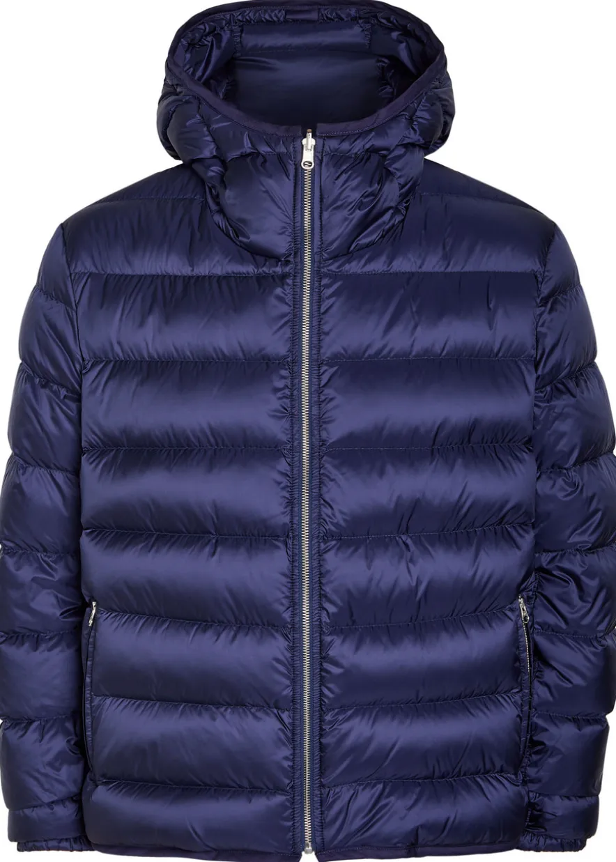 Padded hooded nylon jacket