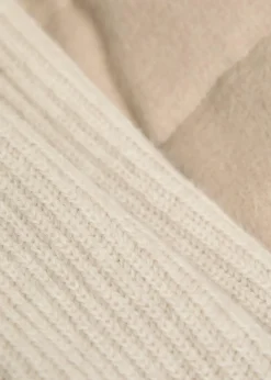 Padded ribbed-knit jacket