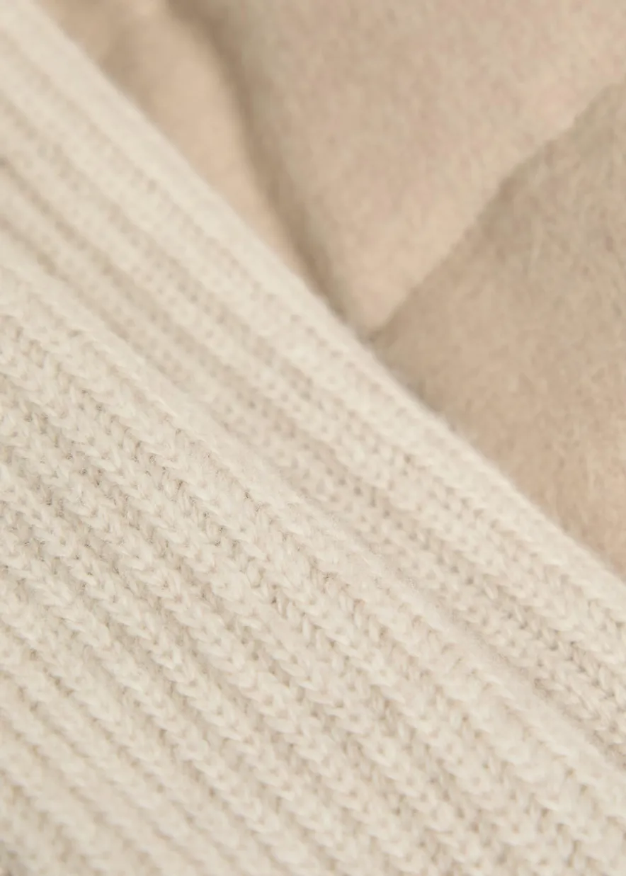 Padded ribbed-knit jacket