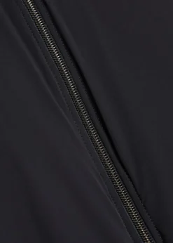 Padded stretch-shell and cotton-knit gilet