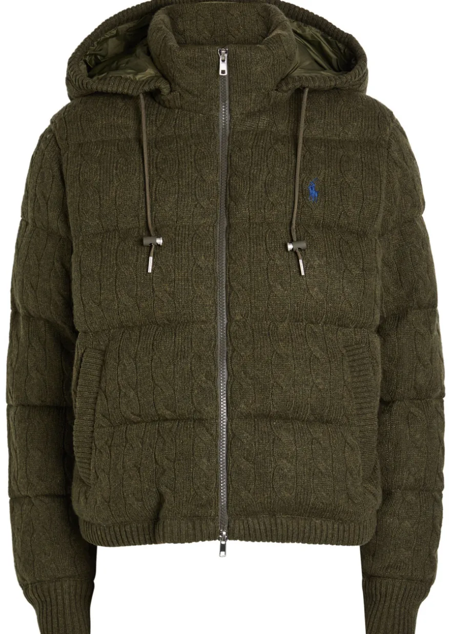 Padded wool and cashmere-blend jacket