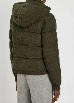 Padded wool and cashmere-blend jacket