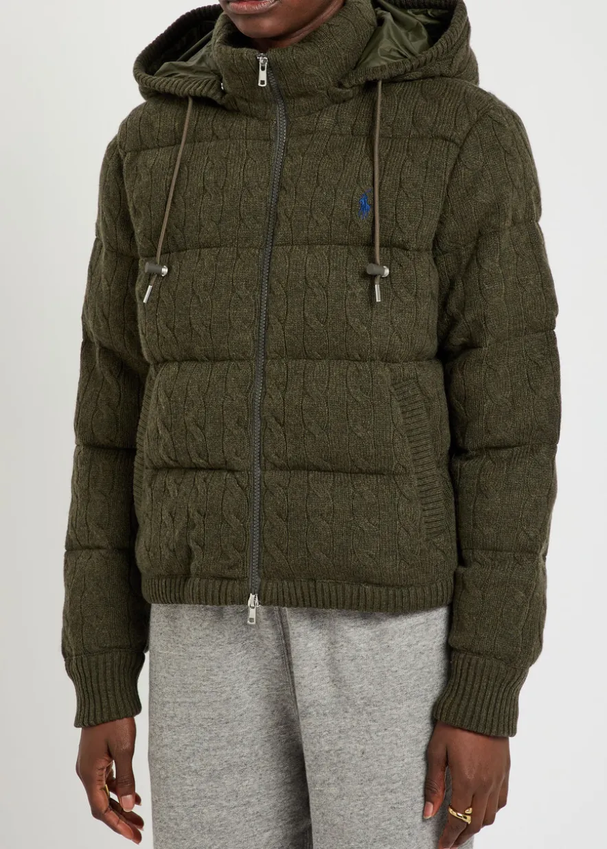 Padded wool and cashmere-blend jacket