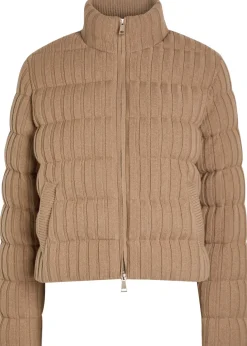 Padded wool and cashmere-blend jacket
