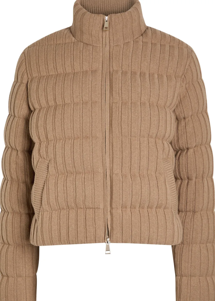 Padded wool and cashmere-blend jacket