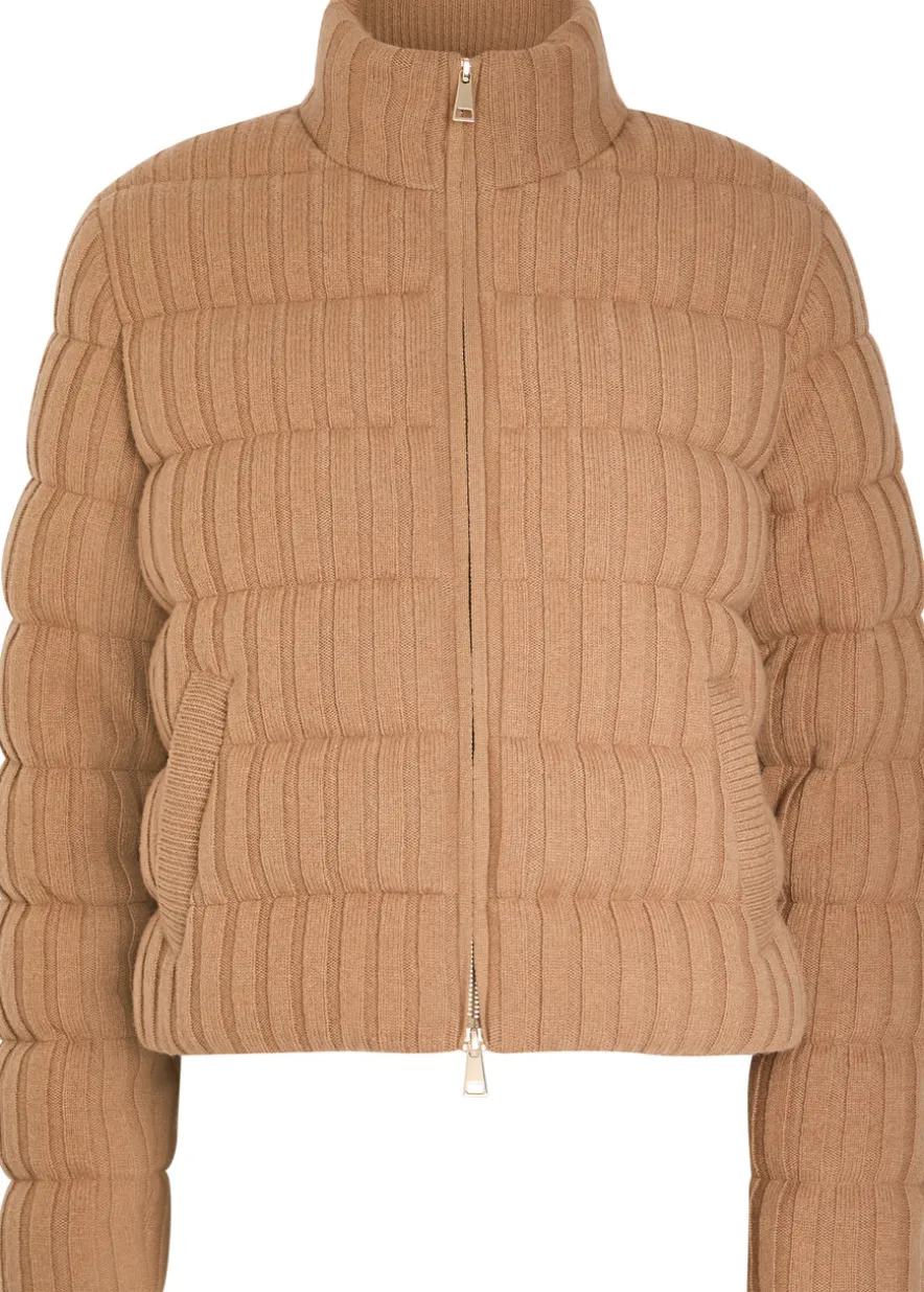 Padded wool and cashmere-blend jacket