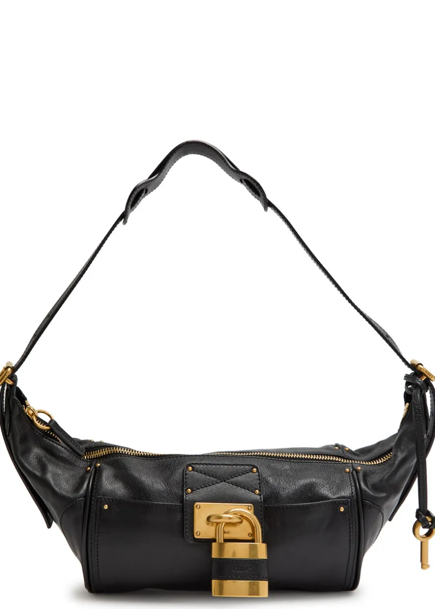 Paddington east-west grained leather shoulder bag