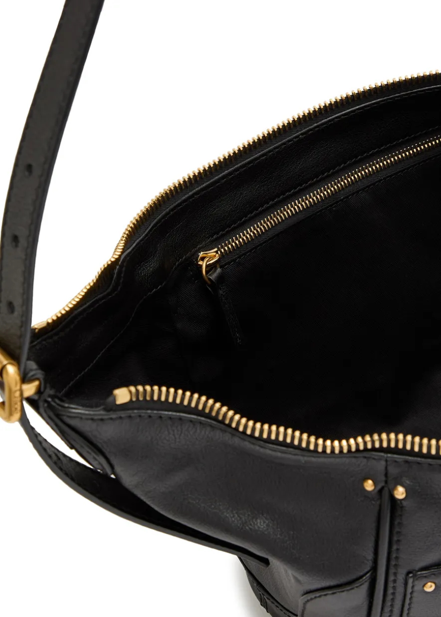 Paddington east-west grained leather shoulder bag