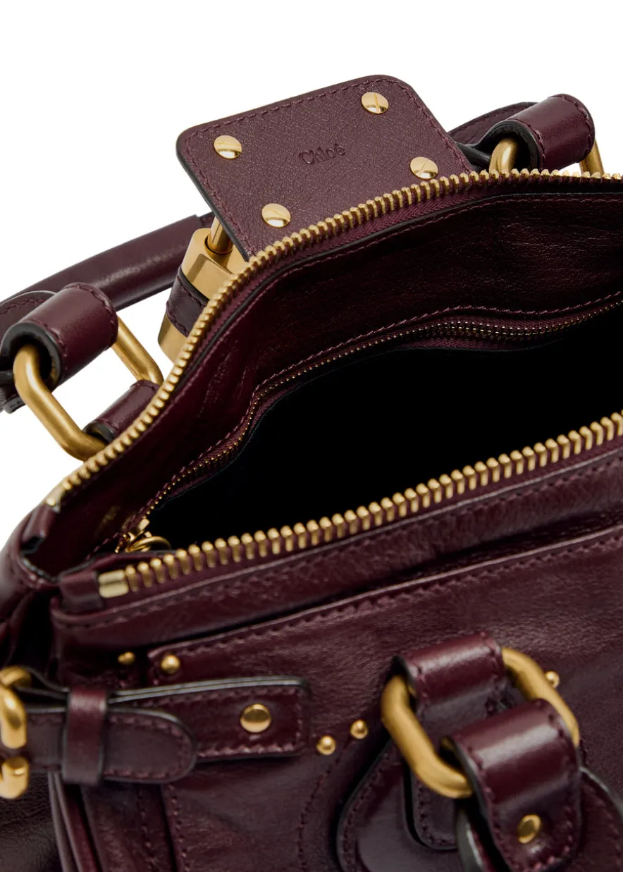 Paddington padlock grained leather shoulder bag