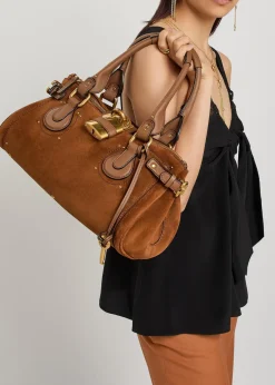 Paddington suede shoulder bag
