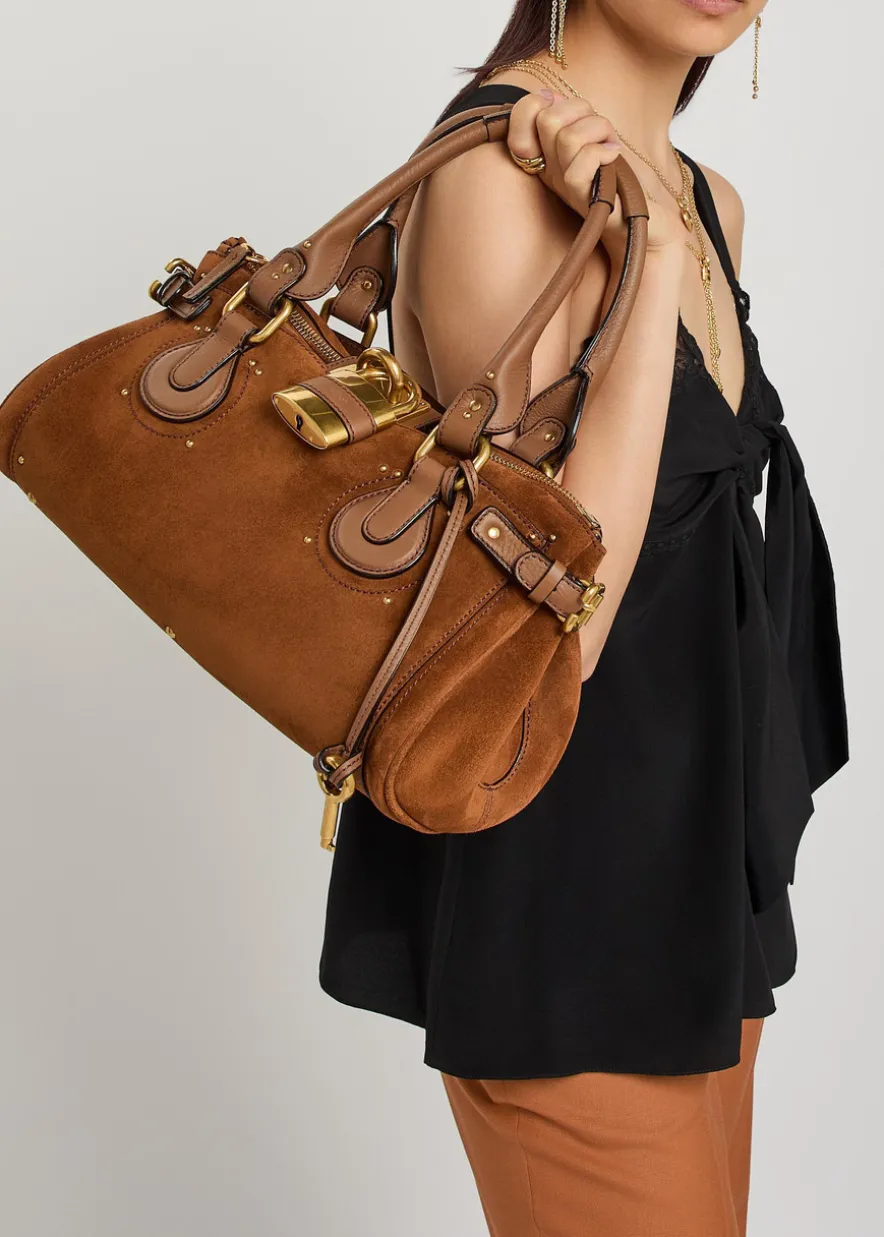 Paddington suede shoulder bag