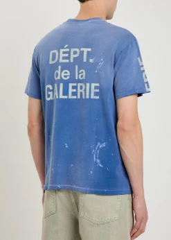 Painted French Collector distressed cotton T-shirt