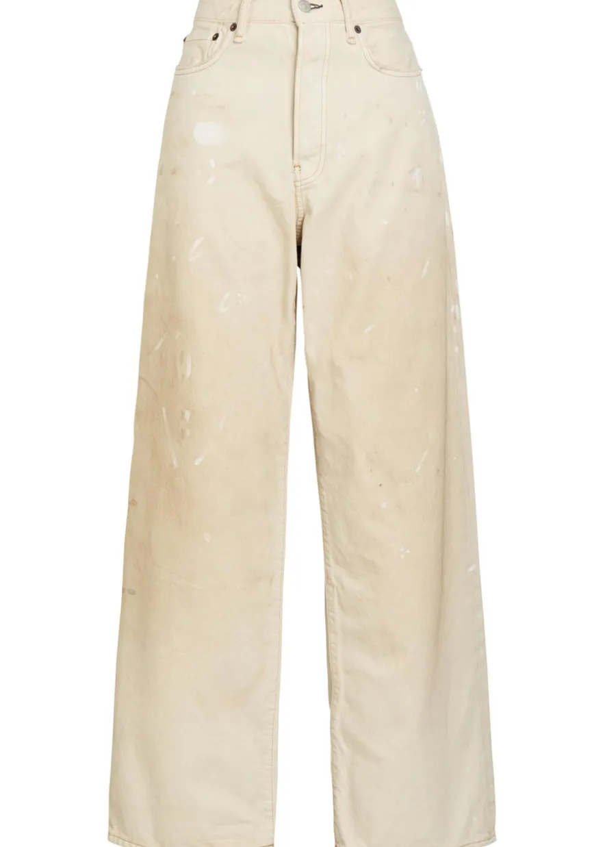 1981 paint-effect wide-leg jeans
