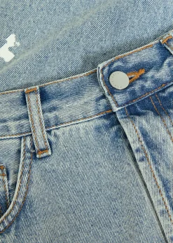 Paint splatter straight-leg denim jeans