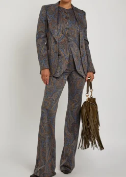 Paisley-jacquard blazer