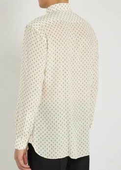 Paisley-print silk shirt