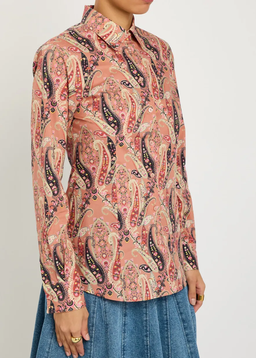Paisley-print stretch-cotton shirt
