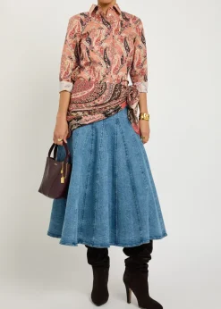 Paisley-print stretch-cotton shirt