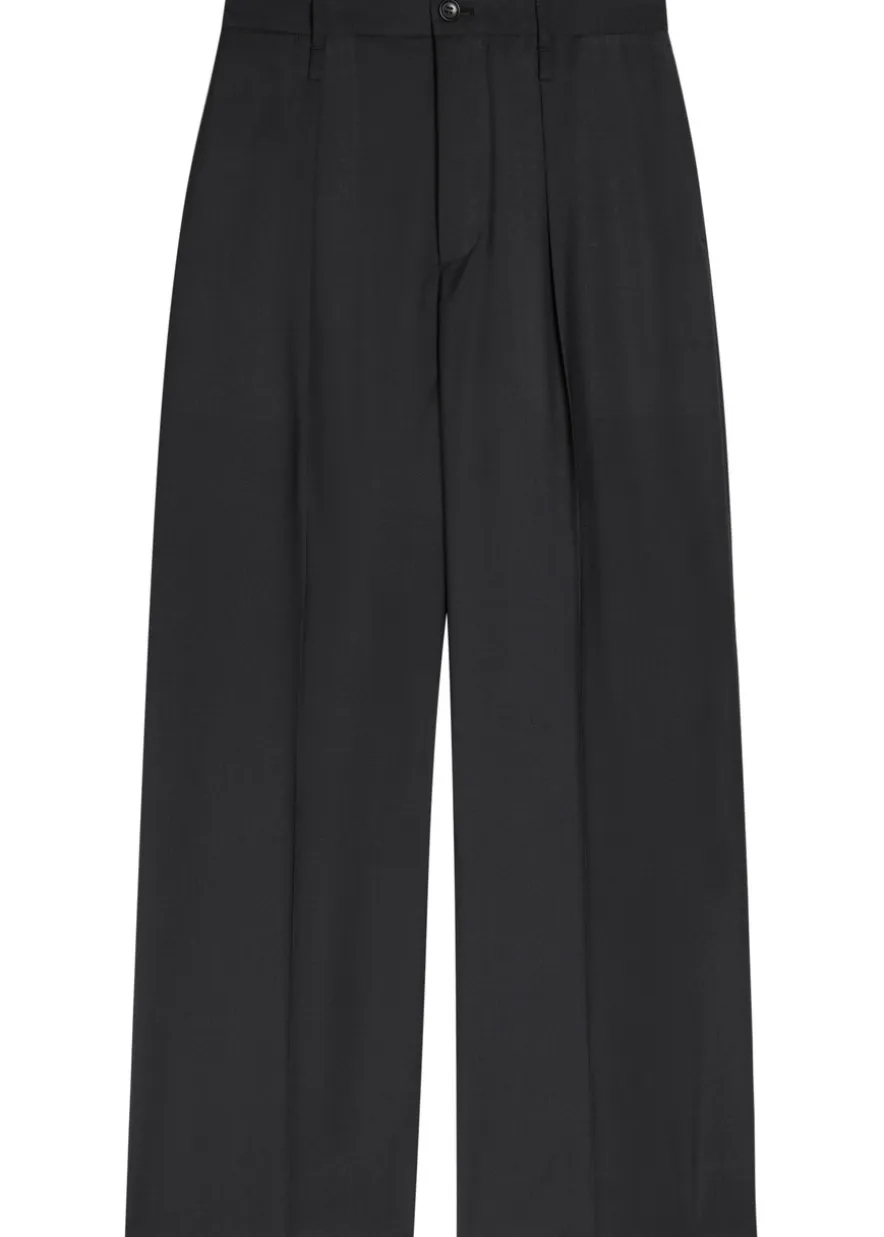 Palindrome wide-leg wool-blend trousers