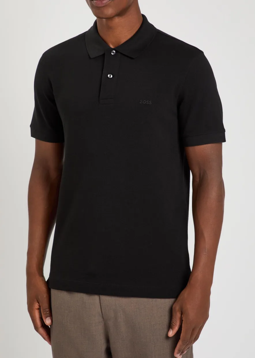 Pallas logo-embroidered piqué cotton polo shirt