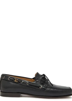 Palm Avenue grained leather loafers