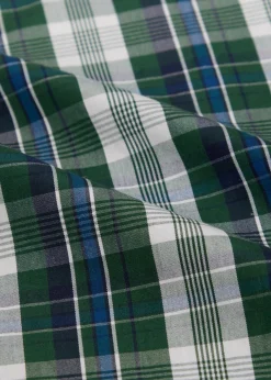 Pan checked cotton-poplin trousers