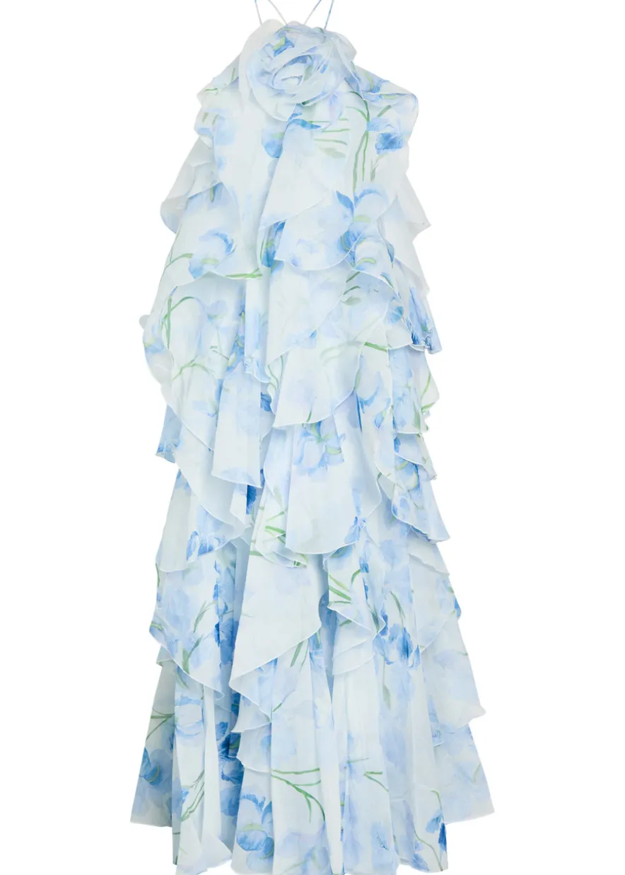 Pandorea ruffled chiffon maxi dress