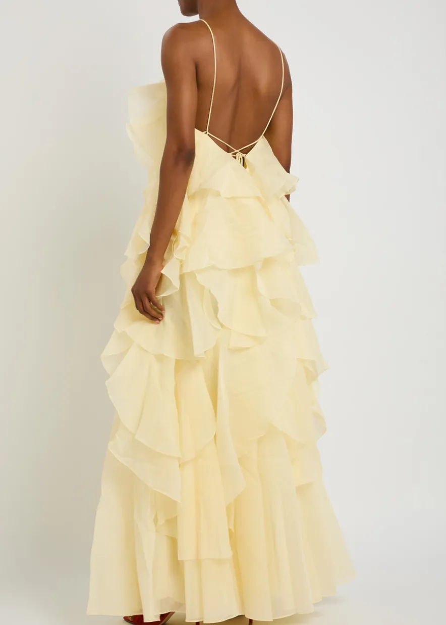 Pandorea ruffled chiffon maxi dress