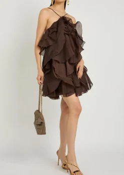 Pandorea ruffled chiffon mini dress