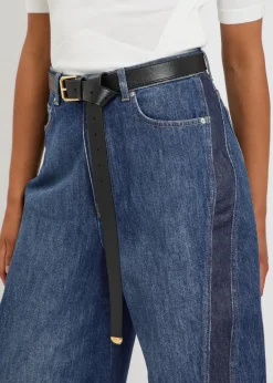 Panelled barrel-leg jeans