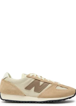 471 panelled brushed suede sneakers