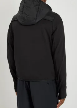 Panelled cotton-blend and shell jacket