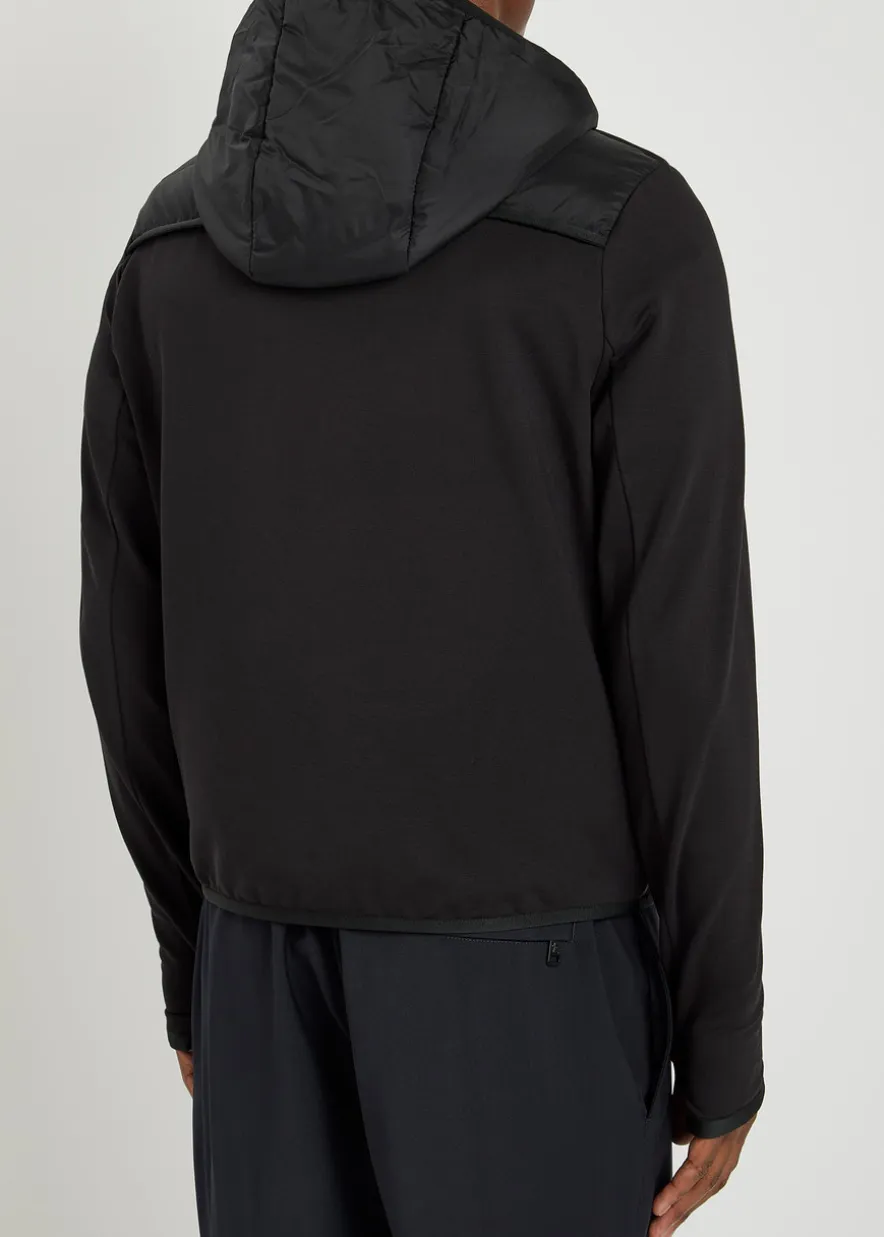 Panelled cotton-blend and shell jacket