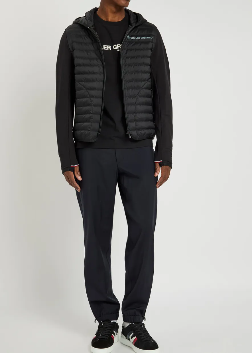 Panelled cotton-blend and shell jacket