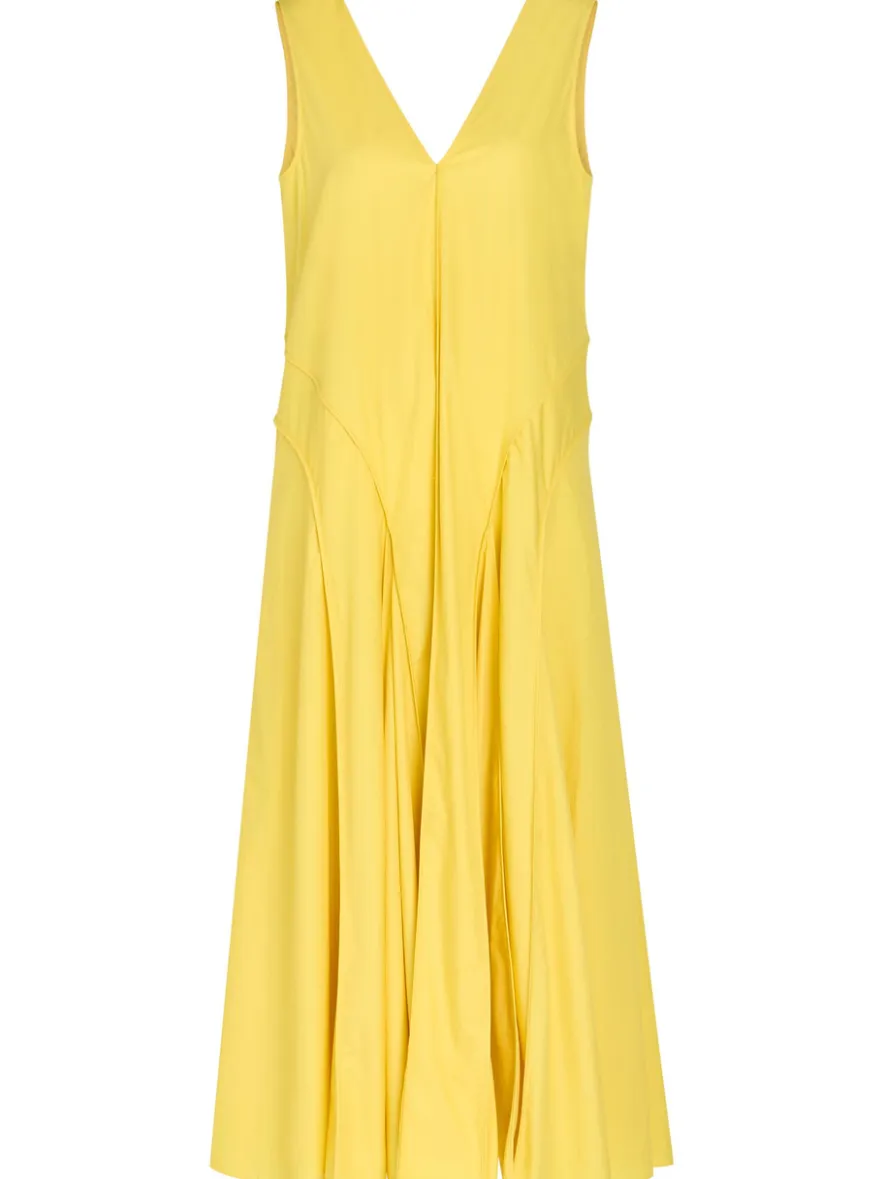 Panelled cotton-poplin maxi dress