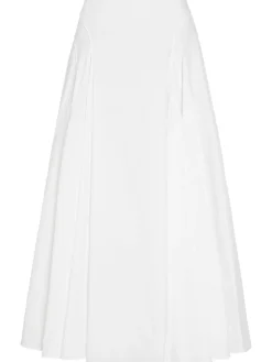 Panelled cotton-poplin maxi skirt