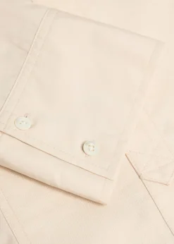 Panelled cotton-poplin shirt