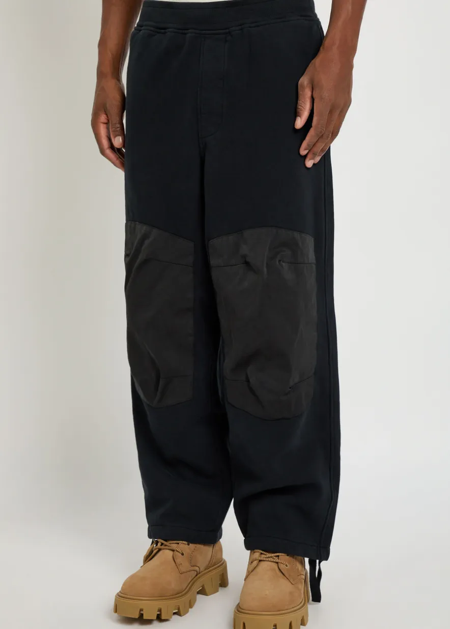 Panelled cotton sweatpants