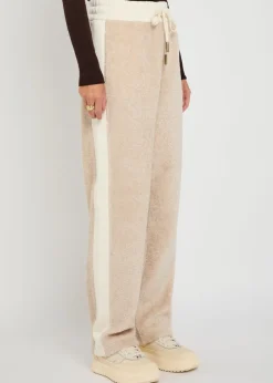 Panelled fleece sweatpants