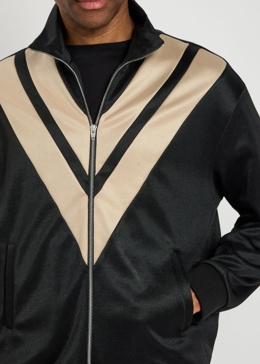 Panelled jersey track jacket
