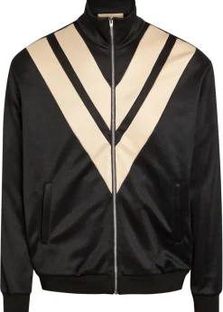 Panelled jersey track jacket